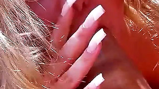 Blonde teen Nicole ass fucked by pool boy on the beach