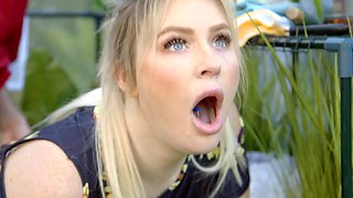 Blonde Milf's Gardening Passion Sparks Sultry Cum-Filled Sensual Heat