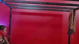 Dominafire Pegging and Caning Slave