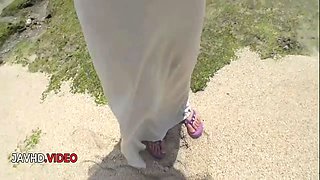 Kyouko Maki Gets Japanese Creampie Outdoors with Two Guys for Hardcore Fun