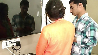 Beautiful stepsister watching tv and fucked her