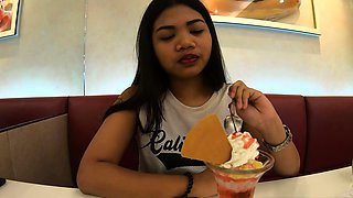 Big ass amateur Thai teen ice cream fuck