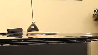 Redhead and brunette lesbian sluts bend their arse over to lick each others muff