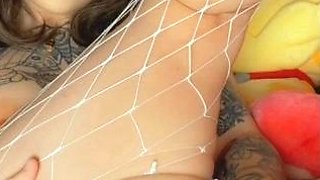 Sexy hottie Anetta Keys enjoys a solo toy masturbation