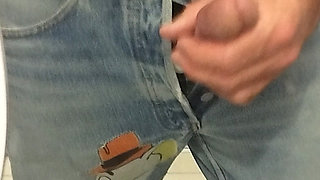 Hard cock out of Levi's fetish - I jerk off in my cartoon jeans" (Shorter alternative version