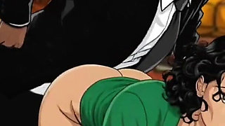 American MILF 2: Married Housewife and Two Big Black Cocks. Cartoon. Comic