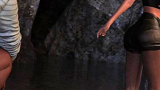 Dominos Beach 6: Jhon Night Surfing First Time & Zoe Cave Hookup