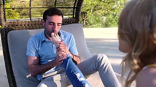 Riding A Big Cock After A Footjob By Blonde Anastasia Knight