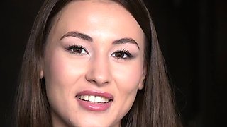 Cute curly brunette solo webcam masturbation
