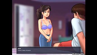 Hot Teen Gets Her Tight Asshole Filled with Cum in Summertime Saga Hentai