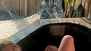 Fuck Young Couple Outdoor Veranda