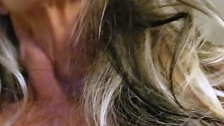 Big Boobed Blonde Masturbates With A Dildo In The Bathroom