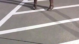 Amateur french guy public jerking