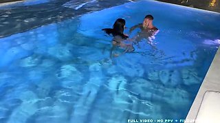 Busty MILF Nikita Reznikova Rough Pool Fuck & Facial Cumshot