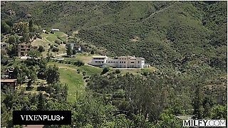 Horny Trophy Wife Piper Press Kicks Out Hubby For Pool Boys Huge Cock