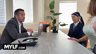 Aderes quin's milf instructing: principal and stepdaughter's humiliation