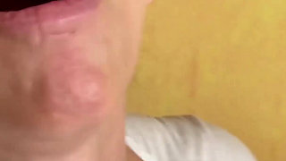 Dominant Blonde Axell Eats Her Boyfriend's Beautiful Ass. Ass Fetish, Food Porn with Cream Pie and Rimjob.