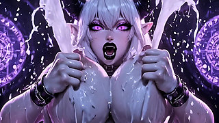 Cyber Demoness BBW Doll Dark Palace Ride - Huge Tits Big Ass Milking Squirting 3D Cgi 8K