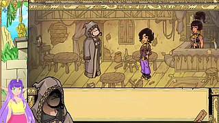 Iris gives a handjob in Akabur's uncensored queen trainer game