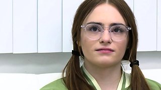 New patient Reese Robbins fucked hard by Doctor Calvin Hardy