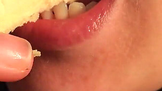 My Indian Stepsister Sucks Banana in Car and Does Mouth Fetish After Sucking Banana and Eating It