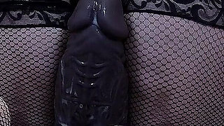 PAWG MILF Rides 4 BBC Dildos - Huge Dildo Ride in Latex Dress