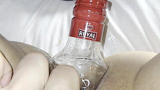 Extreme Anal Insertion with a Bottle Close up