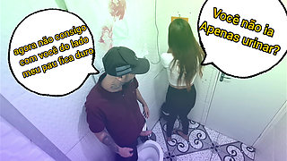 Fucked by a stranger in the bathroom of a barback without a condom!