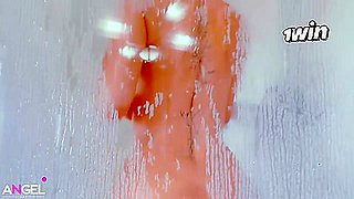 Hot milf takes a shower, masturbates, and ejaculations while you jack off to her.