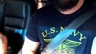 Traffic Blowjob: Exhibitionist Brunette Shows Her Tits and Sucks It All in the Car