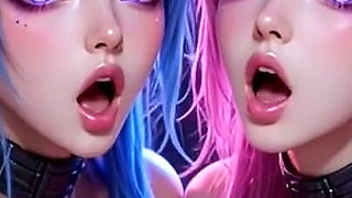 Two Lovely Girls Bounce Boobs, Ai Animation