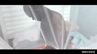 Hot amateur wives in lingerie sucking big black cocks - interracial foursome fuck