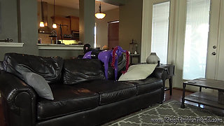 Laras Bent Over the Sofa