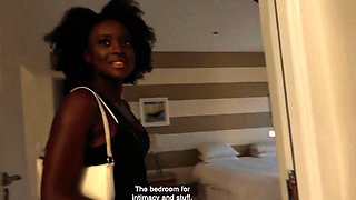 This CUTE EBONY realtor left dripping