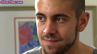 Hot Blonde GF Fucks Bisexual Girl While BF Sucks Dick - Kinky Threesome Action