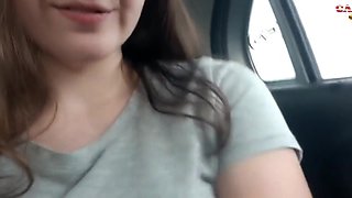 Horny Teen 18+ Masturbates In Real Public Uber