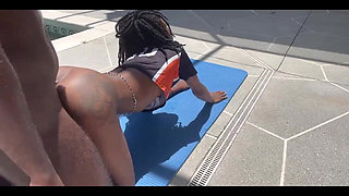 Ebony Thot Gets Fucked for Team Spot