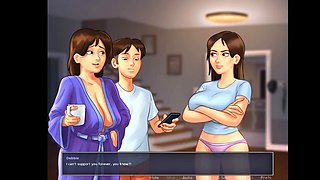 Summertime Saga Part 10 - Step Son Dreams About Landlady's Huge Boobs