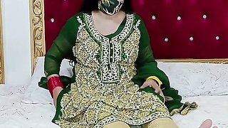 Beautiful Pakistani Bride Masturbation in Wedding Dress with Clear Hindi&urdu Dirty Talking