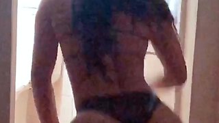 Solo booty assed babe ass toying masturbation in hi def