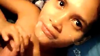 Thai Amateur Blowjob with 2 Cumshots