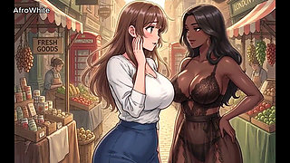 Ai Generated Hentai Animated Anime Cartoon of a Honey Big Boobs Slim British Curvy Student Fucking Her Crush Raw,