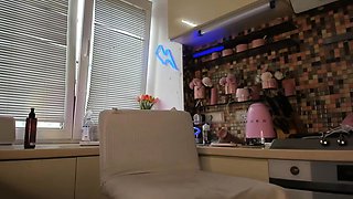 Hot blonde has a kinky foot fetish