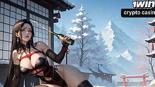 Japanese Snow Shrine Kimono Squirting Triple