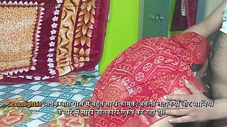 Savor a sister-in-law's wild passionate red saree intimate betrayal