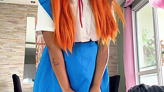 Asuka Cosplay Fart & Burp Compilation Plugsuit and Uniform Chubby Ebony