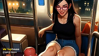 Lin Plays Footsie on the Train