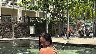 Boobs Flashing Outdoor, Ahegao, Spit, Getting Wet