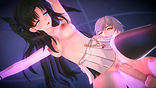 Fate Grand Order - Rin Tohsaka Passionate Sex with Caelus - 3D Hentai Animations