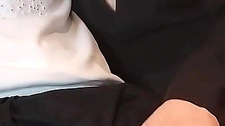 Adulterous Couple Giving Blowjob on Sofa and Swallowing